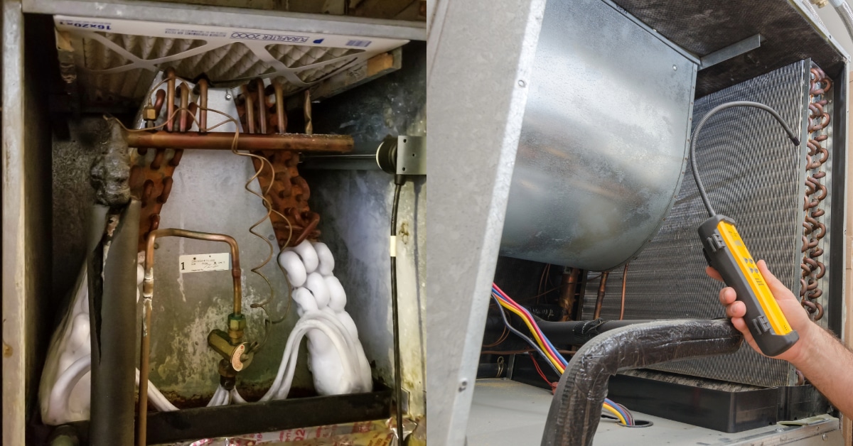 Frozen Evaporator Coil