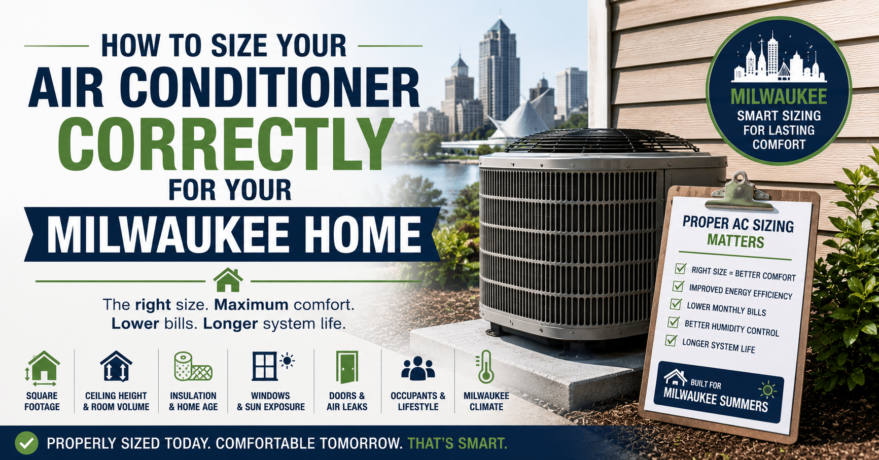 How to Size Your Air Conditioner Correctly for Your Milwaukee Home